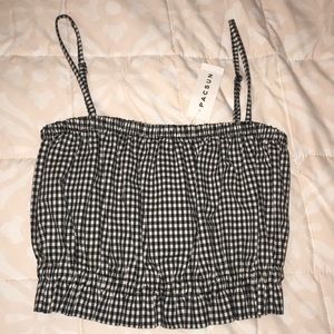 Pacsun Black & White Crop Top